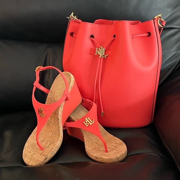 Lauren Ralph Lauren Coral Drawstring Bag - Picture 8 of 8